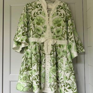 MESTIZA Carmen Mini Dress Green Floral